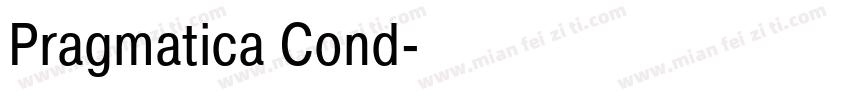 Pragmatica Cond字体转换